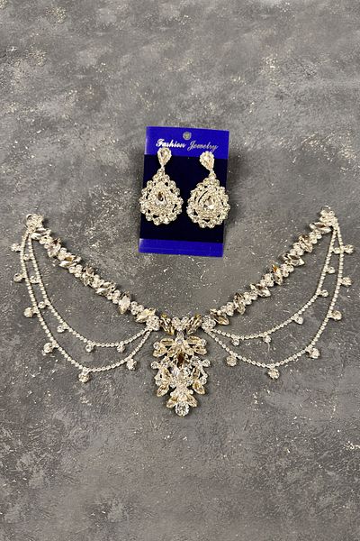 Hayalperest boncuk Silver Fringed Ahu Model Shuttle Earrings Set for Bride Henna Wedding