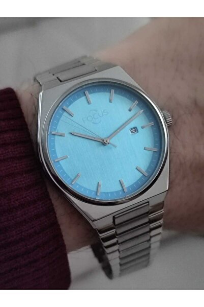 Focus Çelik Kordon Erkek Kol Saati Takvimli 1970
