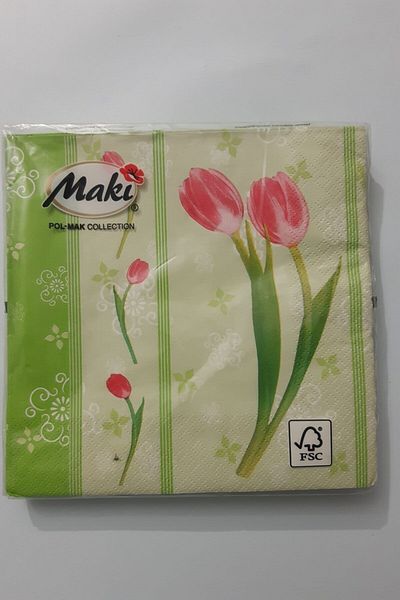 Maki Patterned Paper Napkin 3 Layer 33x33 Cm 20 Pack