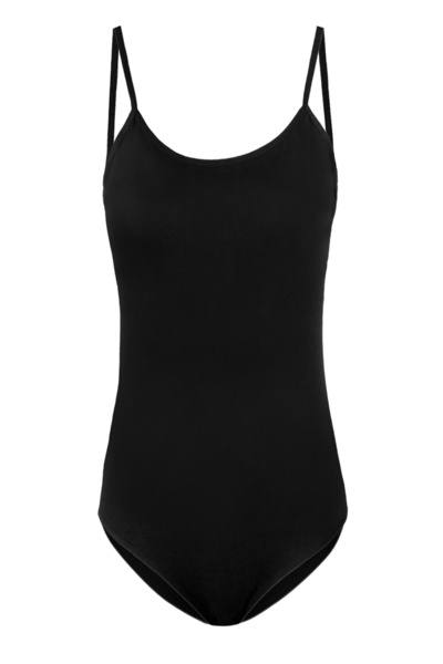 Alışveriş Meydanı قميص داخلي نسائي من الليكرا مزود بأشرطة رفيعة باللون الأسود