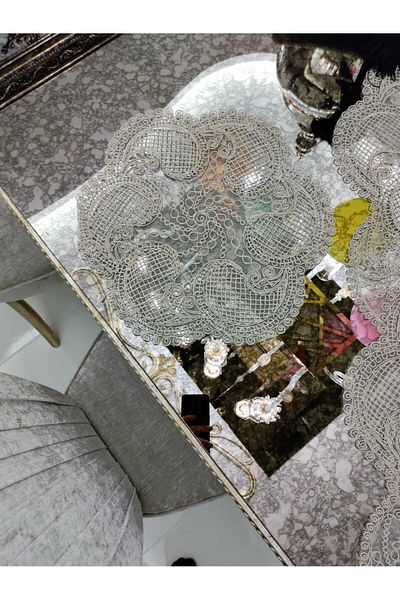 CAMİNHO DA LUA Подложка за хранене със специален дизайн за бродерия Supla Nehir, комплект за маса и презентации Dowry Kapincino