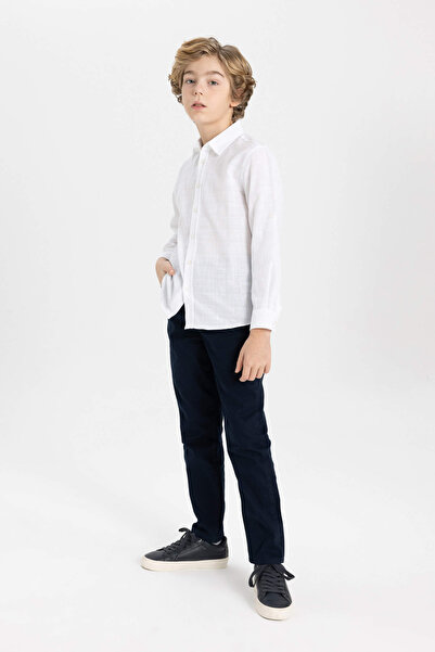 DeFacto Pantaloni din pânză bleumarin pentru băieți - X4224a6/nv146