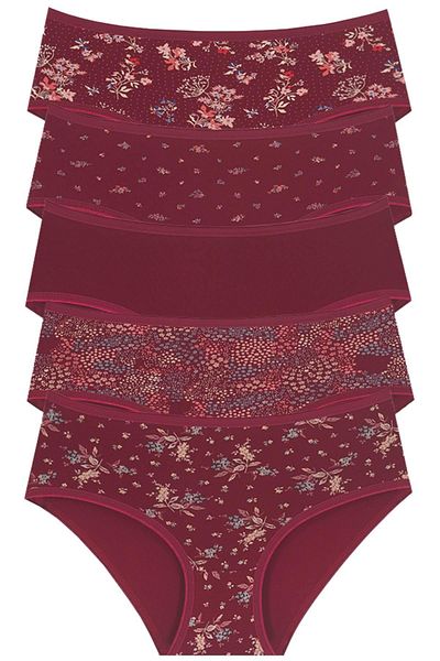Newlilla 18006-5 Pachet de chiloți Bato pentru damă V27 - Model cu flori de 5