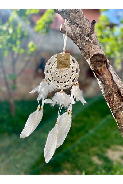 maiconsept Düş Kapanı, Rüya Kapanı, Dream Catcher 12cm Beyaz Örgülü