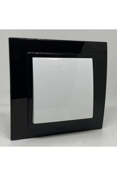 ELBİ Zena Switch Socket Framed Black White Color
