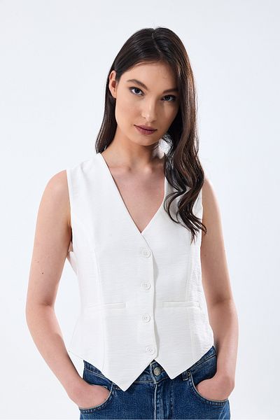fujya WOMEN'S V-NECK SIZED STYLISH VEST