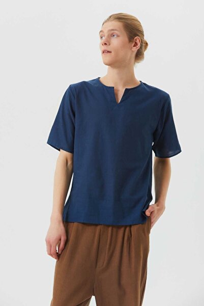 Clandestino Сорочка чоловіча з круглим коміром та зручним кроєм