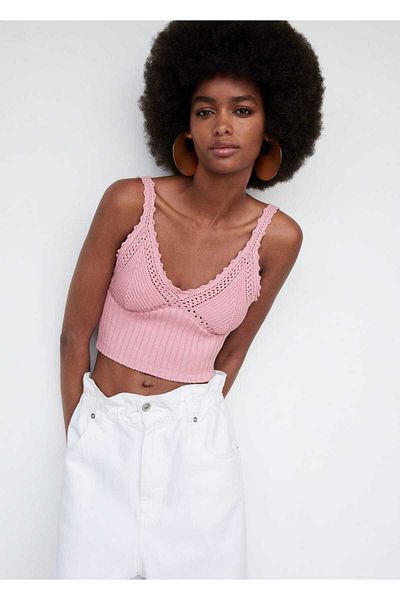 MANGO Woman Knitwear cropped blouse