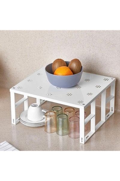 Viyalente Ντουλάπι Organizer Shelf Plate Cup Ράφι Μεταλλικό ράφι 2 τεμαχίων Μεταλλικό οριζόντιο ράφι