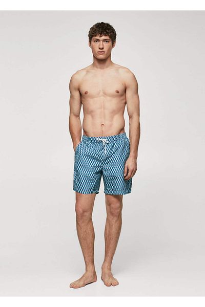 MANGO Man Badeanzug mit geometrischem Muster
