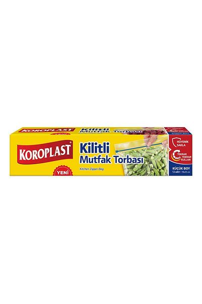 Koroplast Small Size Ziplock Kitchen Bag 12 Pieces 19x25cm x 4