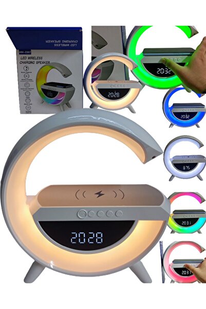 Bakeey G Kablosuz Şarj, Bluetooth, Müzik Çalar, Alarm, Büyük Saat, Hoparlör Ö...