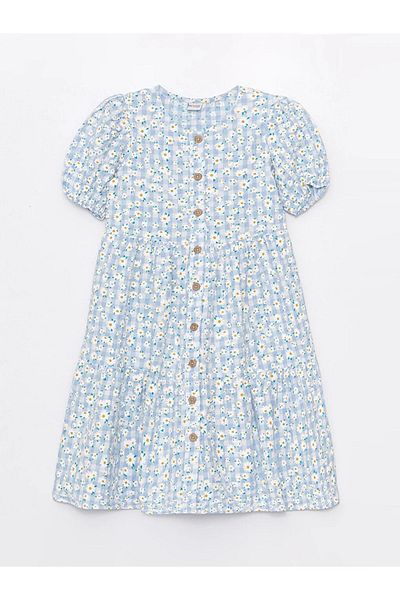 LC Waikiki LCW Kids Crew Neck Floral Girl's Dress
