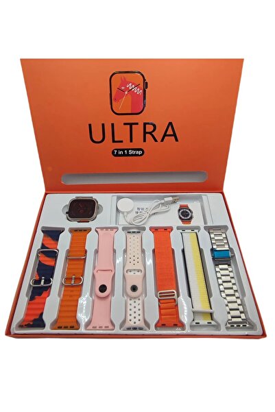 WEARPRO Watch 8 Ultra 7 Kordonlu 7 in 1 Akıllı Saat Takvim Spor WhatsApp Menü