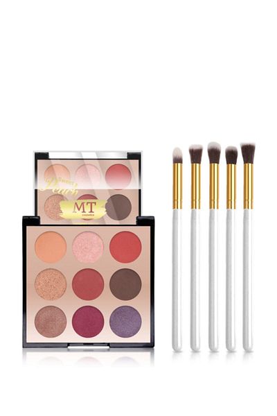 Makeuptime Mt 9-Piece Eyeshadow+5 Pieces Makeup Brush Set 02