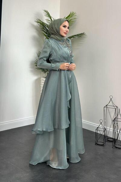 Şule Giyim Seda Evening Dress Mint