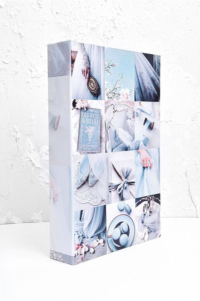 Bytwo Silver Blue Designed Decorative Box - Book Box - Decorative Box