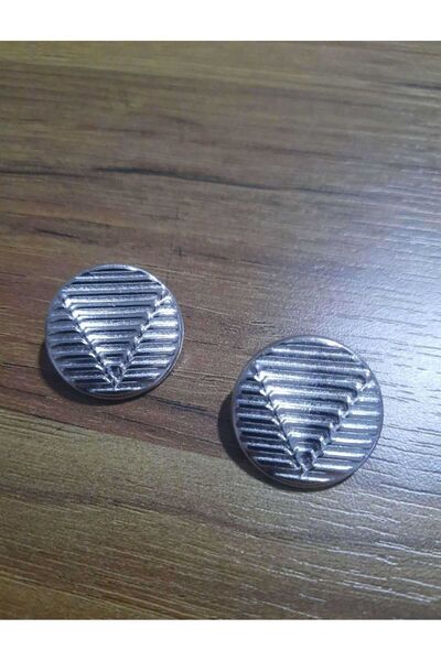 İMREN AKSESUAR Μεταλλικό κουμπί 2,5 εκ. με σχέδιο, επικαλυμμένο με νικέλιο, 1 συσκευασία 4 τεμαχίων