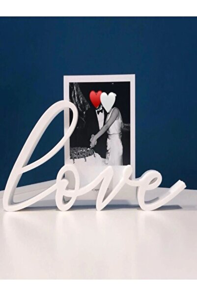 The Plasti Love Written Photo Holder Frame White