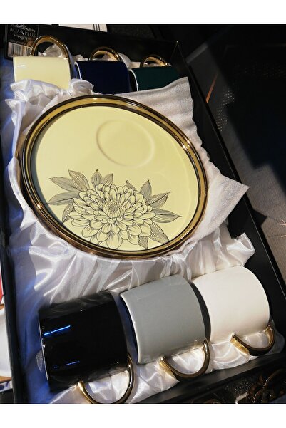 KESEN ZÜCCACİYE 6 Colors Set of 6 Dionysos Turkish Coffee Cups