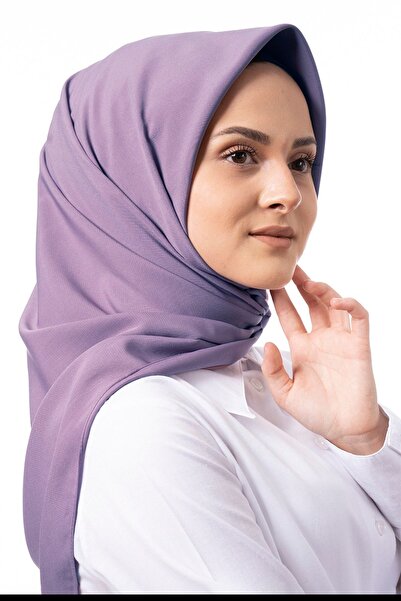 Kadınbona Ithal % 100 Lüks Medine Ipeği Eşarp Lila