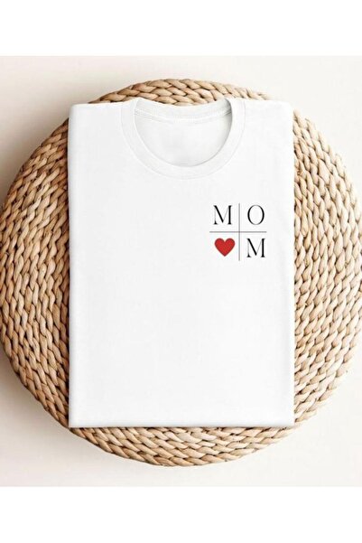 Lotus Baby قلب منقوشة أمي تي شيرت