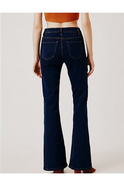SHEVEGA Μπλε τζιν με ψηλόμεσο Lycra Flare Fit