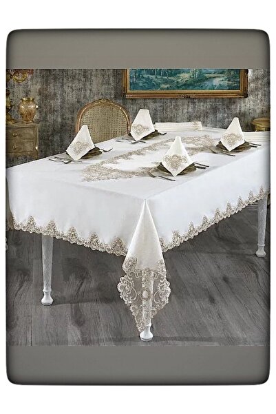 ÇeyizHan طقم عشاء من الكتان (الحديقة) (26 قطعة)