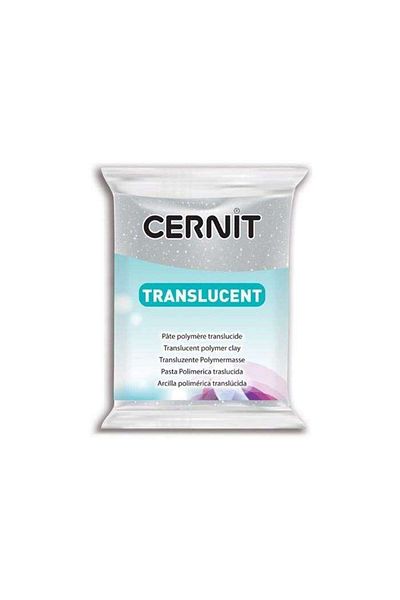 Cernit 56 g Translucent Glitter Silver Bakable Dough