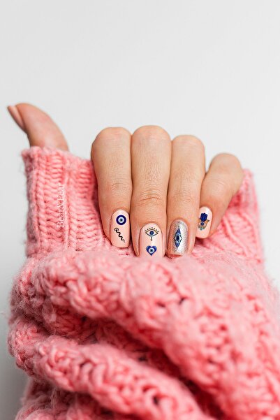 BP Tattoo Nazar Boncuğu Ve Göz Kadın Tırnak Dövmesi