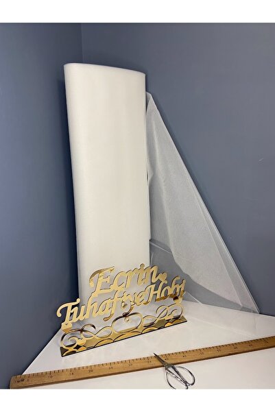 ecrin tuhafiye hobi Kırık Beyaz Süsleme Tülü, Bohça Çeyiz Gelin Damat Söz Nişan Nikah Konvoy Kapı Valiz Hediye Süsü