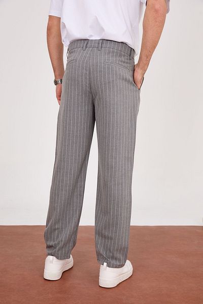 Tarz Cool Thin Striped Baggy Fabric Pants
