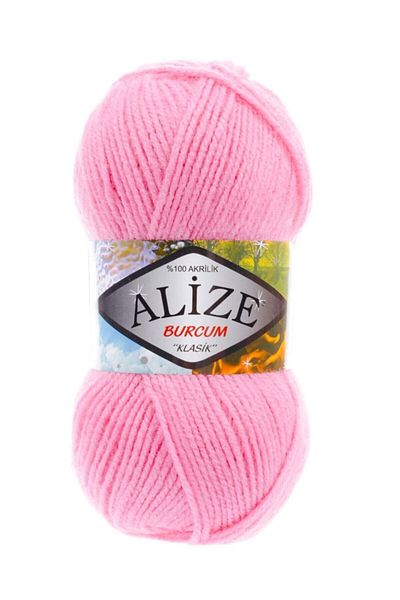 Alize ( 5 قطع ) بوركوم كلاسيك 191 خيوط محبوكة يدويًا باللون الوردي سترة كارديجان وخيط وشاح سترة