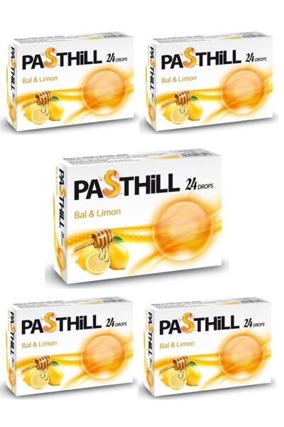 LedaPharma Pasthill Bal Ve Limon 24 Adet Boğaz Pastili 5 Kutu