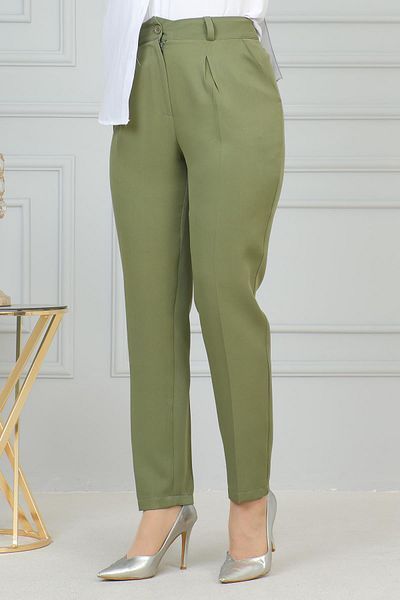 Modamihram Pantaloni verzi skinny 6100