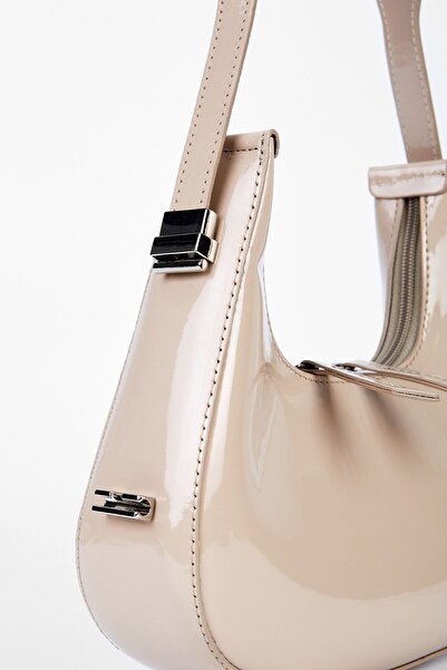 minebag CherryBag Special Strap Detailed Women's Shoulder Bag Beige