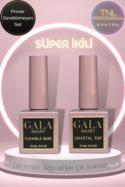 tnl professional Set Flexible Base Coat Ekstra Parlak Crystal Top Coat Gala S...