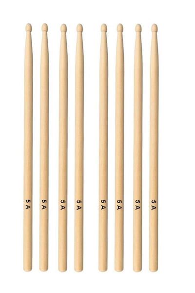 Chroma Baget - Davul - 4 Çift Bateri Bageti Drumsticks 5a Pürüzsüz Yüzey