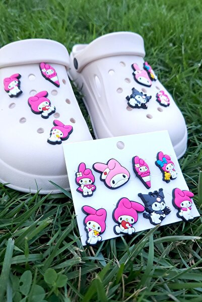 BearPear My Melody Jibbitz 8'li Terlik Süsü Crocs ve Diğer Terliklerle Uyumlu