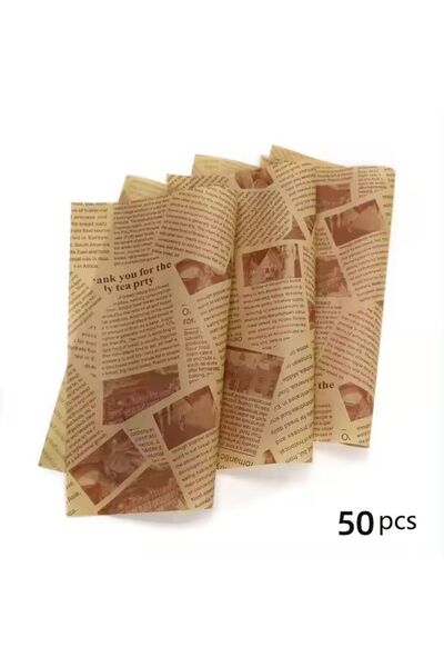 EveFix 50 Adet Mutfak Tek Kullanımlık Yüksek Sıcaklık Yağ Geçirmez Kağıt Sunu...