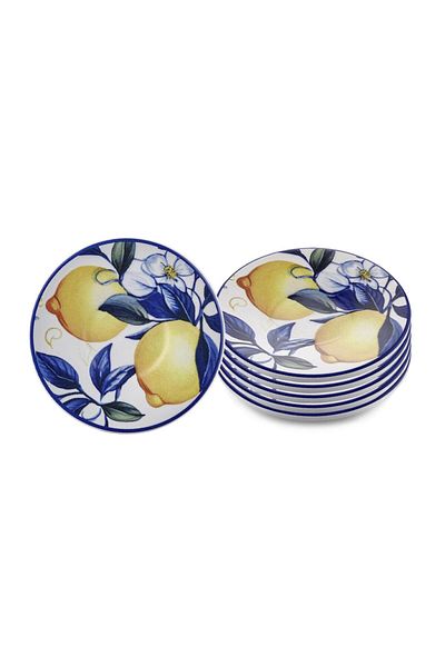 The Mia Odore Di Limone 6-Piece Tea Plate Set - 13 cm ODL0014