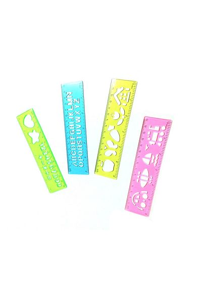 Hayal Sepeti 4-Piece Model Template Shaped Ruler Set