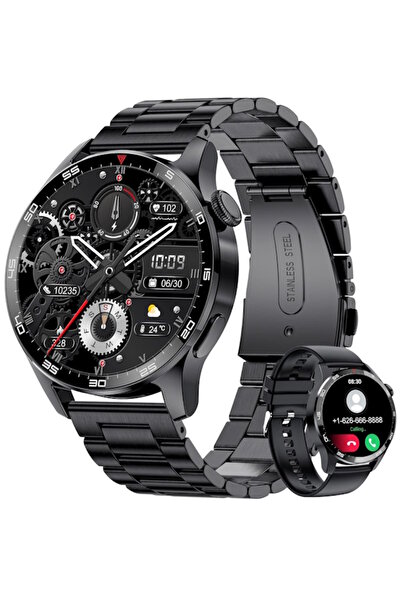 SONREİR Watch Spor 46mm Amoled Ekran Yuvarlak Kasa 1.52 Inç Erkek Akıllı Saat...