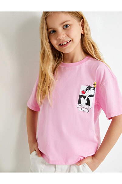 Koton Tricou roz pentru fete - 4skg10238ak