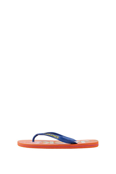 Jack & Jones Erkek Jfwbrıght Yazı Detaylı Parmak Arası Terlik 12251242 Oranj