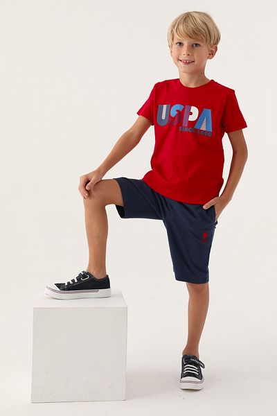 U.S. Polo Assn. Set de pijamale cu mânecă scurtă pentru băiat - Bermuda