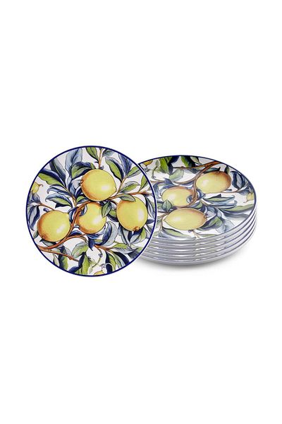 The Mia Set of 6 Odore Di Limone Cake Plates - 19 cm ODL0002