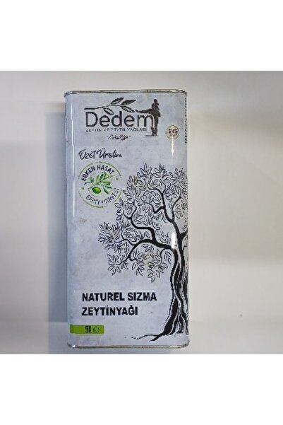 dedem zeytinleri Dedem Erken Hasat Naturel Sizma Zeytinyağı 5 Litre Teneke