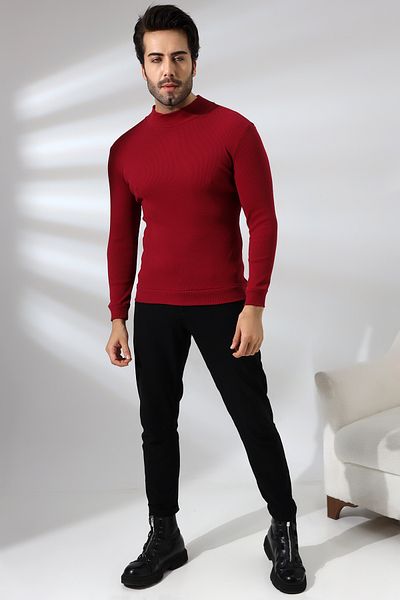 Flyboard Half Fisherman Camisole Sweatshirt 20362 Claret Red