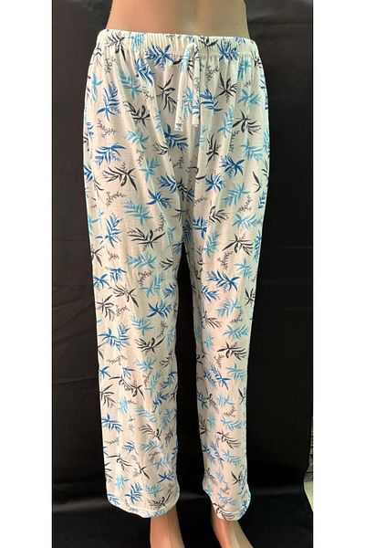 Kuryıldız White Patterned Cotton Women's Pajamas - Single Bottom
